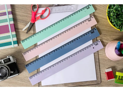 RÉGUA DE 30 CM NEW LINE AZUL PASTEL MAXCRIL (10270095) | MAXCRIL - Imagem 4