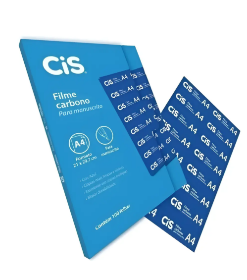FILME CARBONO AZUL A4 PARA MANUSCRITO CAIXA COM 100 FOLHAS | CIS - Imagem 10
