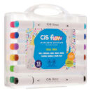 MARCADOR CRIATIVO FLOW ESTOJO COM 12 CORES CIS (5.7779) | CIS