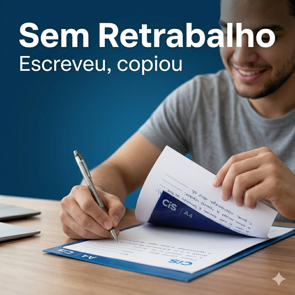 FILME CARBONO AZUL A4 PARA MANUSCRITO CAIXA COM 100 FOLHAS | CIS - Imagem 3