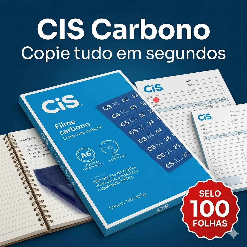 FILME CARBONO AZUL A4 PARA MANUSCRITO CAIXA COM 100 FOLHAS | CIS - Imagem 2