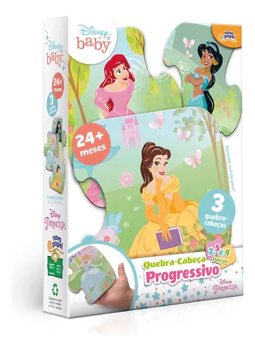 QUEBRA-CABEÇA PROGRESSIVO PRINCESAS 2,3 E 4 PEÇAS TOYSTER (10065) | TOYSTER
