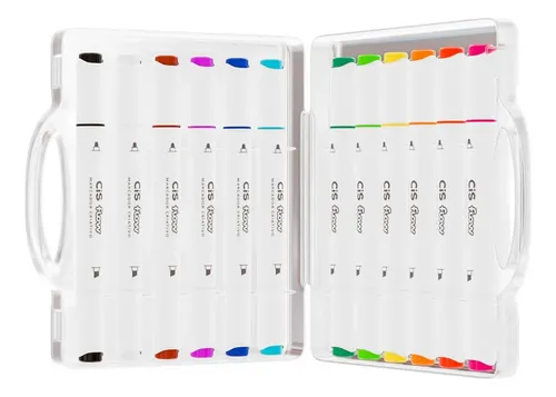 MARCADOR CRIATIVO FLOW ESTOJO COM 12 CORES CIS (5.7779) | CIS - Imagem 3