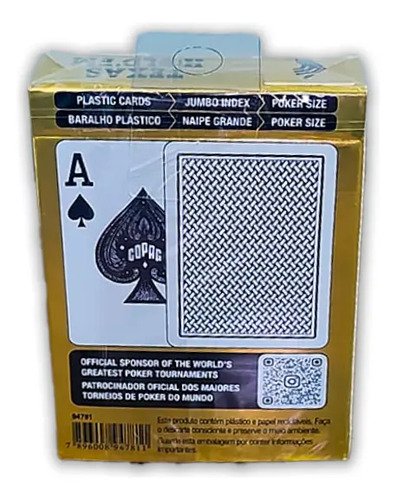 JOGO DE BARALHO TEXAS HOLDEM DOURADO COPAG (94781) | COPAG - Imagem 5