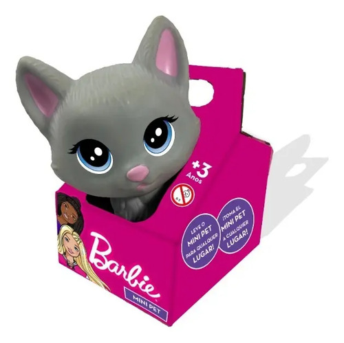 MINI GATA NA CASINHA CINZA INI PETS DA BARBIE MATTEL PUPEE (1200) | PUPEE