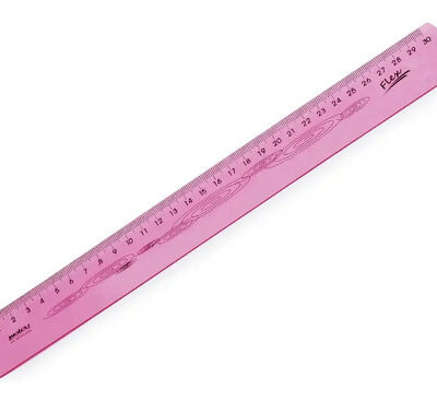 RÉGUA 30CM LARGA FLEXIVEL ROSA MAXCRIL (10270048) | MAXCRIL