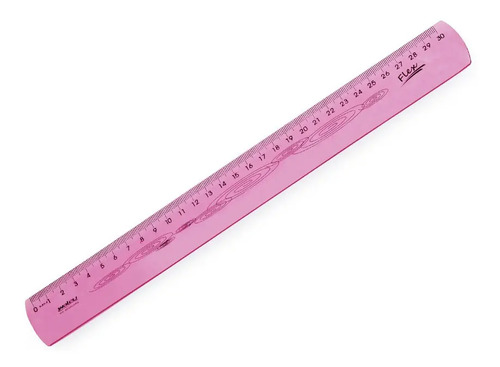 RÉGUA 30CM LARGA FLEXIVEL ROSA MAXCRIL (10270048) | MAXCRIL