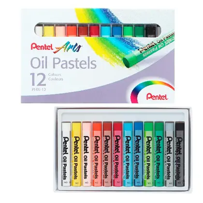 GIZ OIL PASTELS ARTS 12 CORES (PHN-12U) | PENTEL