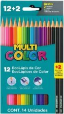 LAPIS DE COR SUPER 12 CORES  + 2 LAPIS GRAFITE (111200N 2G) | MULTICOLOR