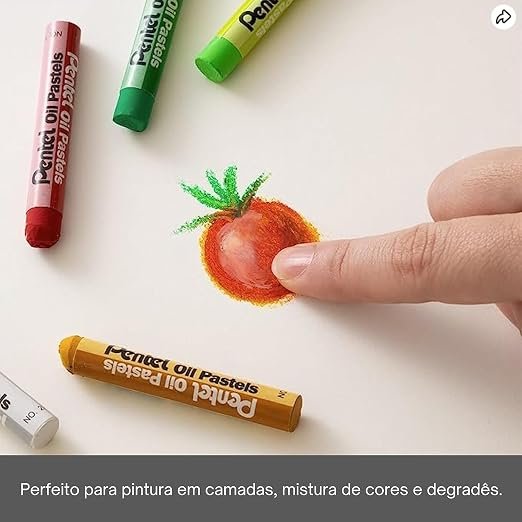 GIZ OIL PASTELS ARTS 12 CORES (PHN-12U) | PENTEL - Imagem 3