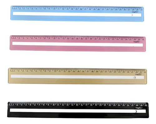 REGUA DE 30CM GUIA DE LEITURA DOURADA (10270140) MAXCRIL