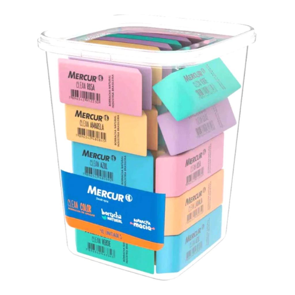 BORRACHA CLEAN COLOR SORTIDO 39490 | MERCUR - Imagem 2