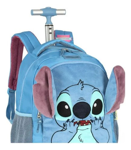 KIT MOCHILA COM RODAS STITCH AZUL LUXCEL (MC50062SC0200UN) | LUXCEL - Imagem 4
