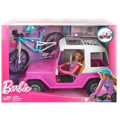 BONECA BARBIE BICICLETA E CARRO OFF ROAD COM BONECA MATTEL (HKB06) | MATTEL
