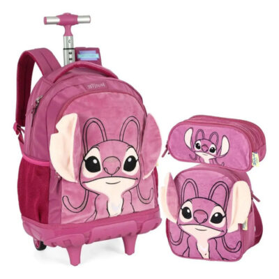 MOCHILA COM RODAS STITCH ROXO LUXCEL (MC50062SC2800UN) | LUXCEL
