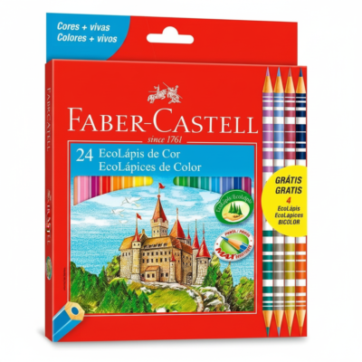 LAPIS DE COR 20 CORES 4 BICOLORES FABER CASTELL (120124/4B) | FABER CASTELL