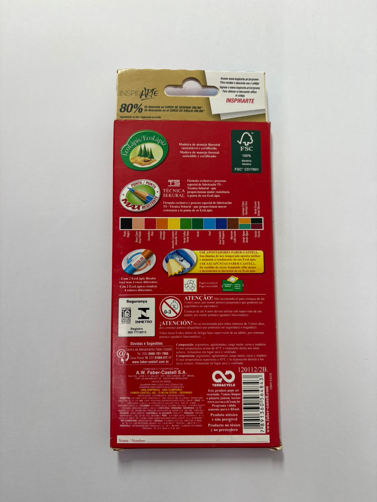 LAPIS DE COR 10 2 LAPIS BICOLOR FABER CASTELL (120112/2B) | FABER CASTELL - Imagem 3