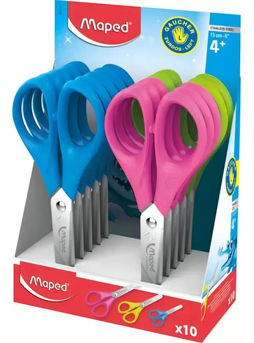 TESOURA 13 CM ESSENTIALS PULSE PARA CANHOTOS CORES SORTIDAS MAPED 464312 | MAPED - Imagem 2