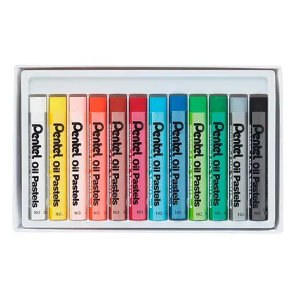 GIZ OIL PASTELS ARTS 12 CORES (PHN-12U) | PENTEL - Imagem 2