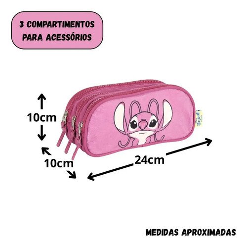 MOCHILA COM RODAS STITCH ROXO LUXCEL (MC50062SC2800UN) | LUXCEL - Imagem 4