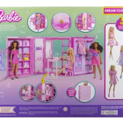 BARBIE ARMARIO DOS SONHOS COM ACESSORIOS HXD58 MATTEL (T1124-07) | MATTEL