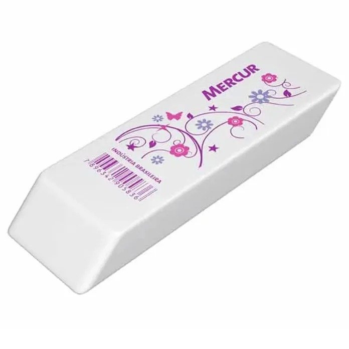 BORRACHA TR DECORADA ROSA/BRANCA | MERCUR - Imagem 3