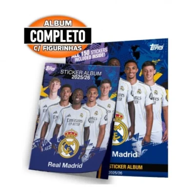 KIT ALBUM E FIGURINHAS REAL MADRID (2025/26/25070384) | TOPPZ