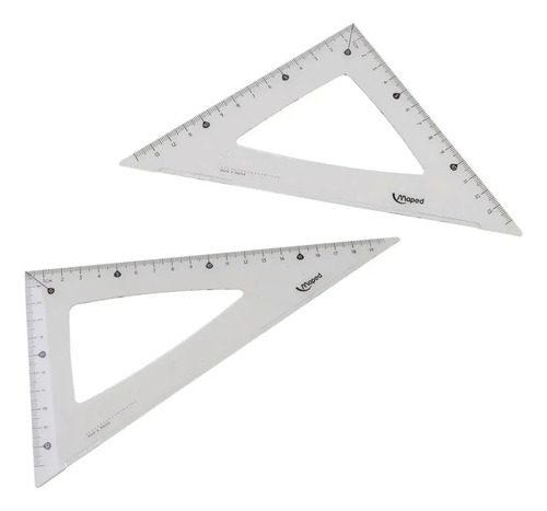 KIT GEOMETRICO PARA CANHOTOS 1 RÉGUA 1 ESQUADRO E 1 TRANSFERIDOR MAPED 897118 | MAPED - Imagem 4