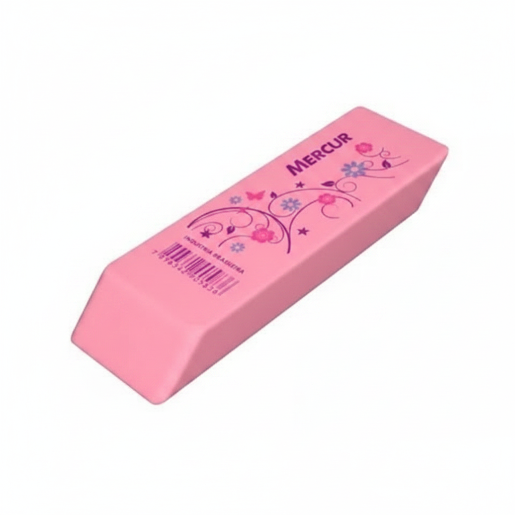 BORRACHA TR DECORADA ROSA/BRANCA | MERCUR - Imagem 2