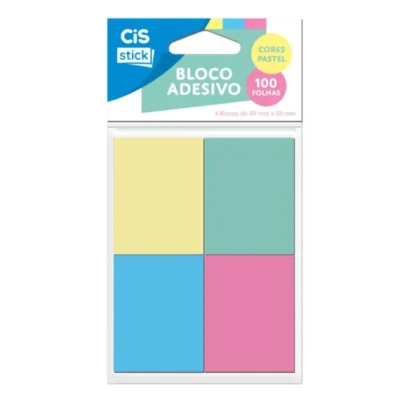BLOCO ADESIVO CIS ST0101 PASTEL 38X50MM (55.3421) | CIS