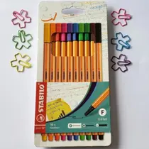 CANETA STABILO POINT 88-8810 ESTOJO COM 10 CORES STABILO (118.5600) | STABILO
