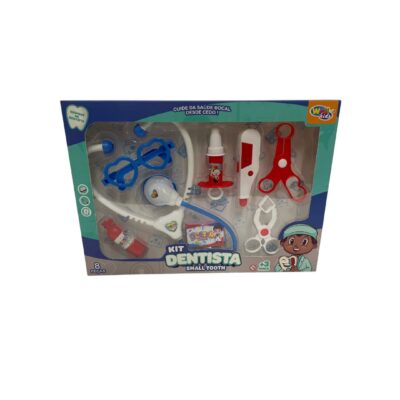 KIT DENTISTA SMALL TOOTH AZUL 8 PEÇAS WELLMIX (12098) | WELLMIX