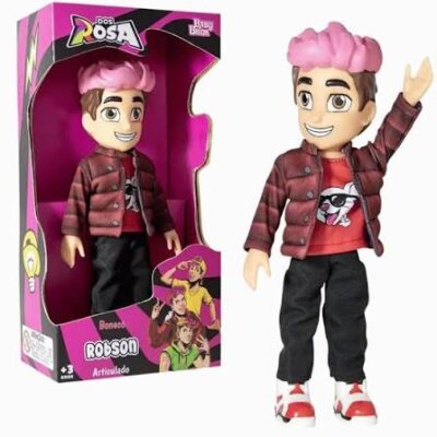 BONECO ROBSON DOS ROSA BABY BRINK (1274) | NOVABRINK