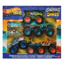 HOT WHEELS MONSTER TRUCKS PCT 6 CARROS TUBAROES VS DINO 1:64 (JGD68) | MATTEL