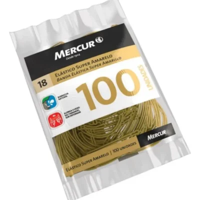 ELASTICO SUPER AMARELO N.18 1KG 100UN | MERCUR