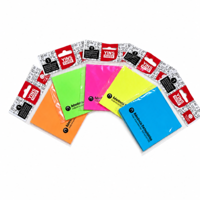 BLOCO DE NOTAS ELETROSTATICO 50 FOLHAS NEON (YP8816) | YINS PAPER