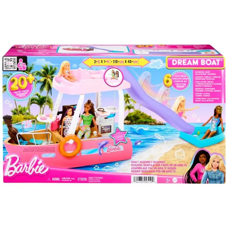 BONECA BARBIE BARCO COM PISCINA E TOBOGA PLAYSET (MATHJV37) | MATTEL