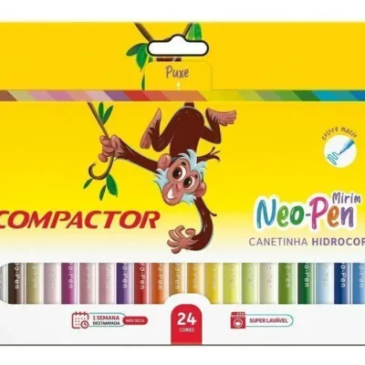 CANETINHA HIDROGRAFICA 24 CORES NEO PEN MIRIM | COMPACTOR