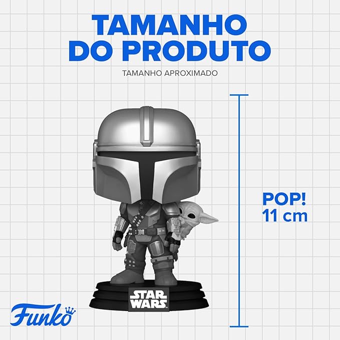 BONECO FUNKO POP! STAR WARS - MANDALORIANO E GROGU (12846) | FUNKO - Imagem 4