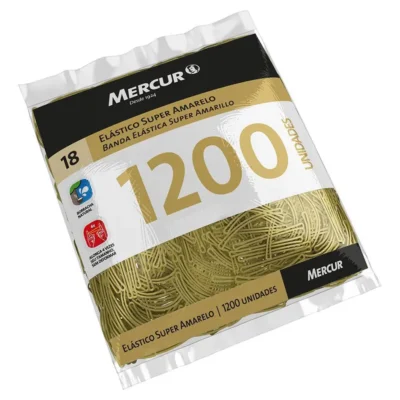 ELASTICO SUPER AMARELO N.18 500G 1200UN | MERCUR