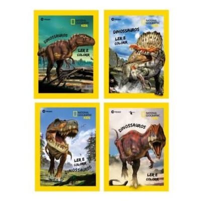 LIVRO LER E COLORIR DINOSSAUROS - NAT GEO - 4 CAPAS (20042801) | CULTURAMA