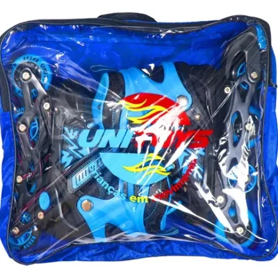 PATINS INLINE AZUL TAM 34-37 UNITOYS (2647) | UNITOYS