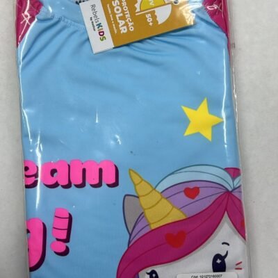 CAMISETA DE PROTECAO FEMINA UNICORNIO AZUL TAMANHO 4 (SEM CODIGO) | NATHOR