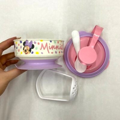 POTE PAPINHA COM AMASSADOR MINNIE BABY 300 ML PLASUTIL (13082) | PLASUTIL