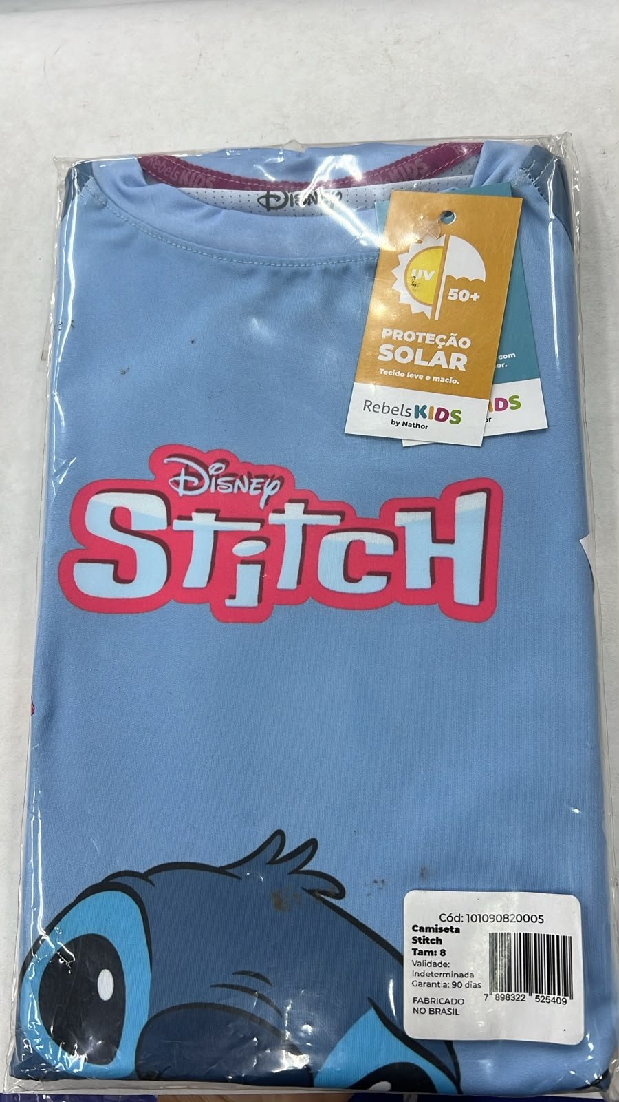 CAMISETA DE PROTECAO STITCH TAMANHO 08 (SEM CODIGO) | NATHOR
