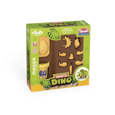CLUB MASSA MONTA DINO MINI KIT SORTIDOS USUAL (633) | USUAL PLASTIC