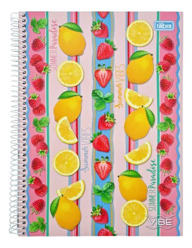KIT 4 UND CADERNO CD UNIV VIBE FEM 1M 80F ( 395177) | TILIBRA - Imagem 5