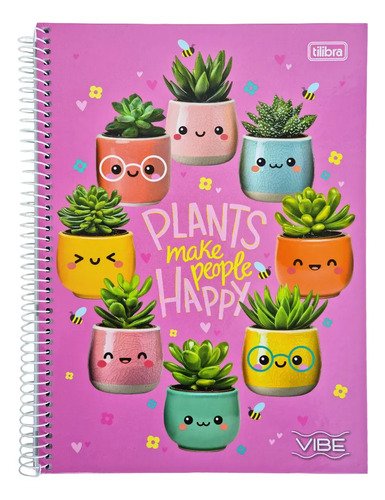 KIT 4 UND CADERNO CD UNIV VIBE FEM 1M 80F ( 395177) | TILIBRA - Imagem 2